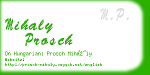 mihaly prosch business card